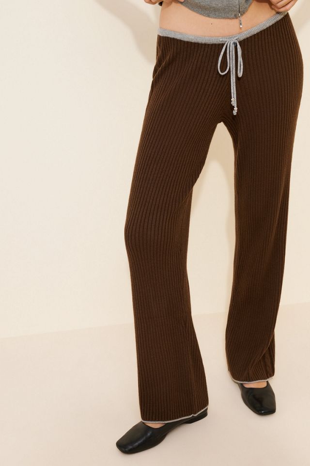 Frankies Bikinis Lochlin Ribbed Knit Pants #2