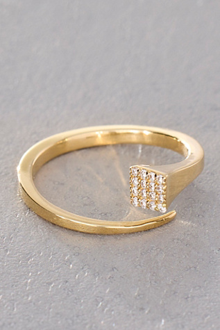 Awe Inspired Horseshoe Nail Solid Gold Ring