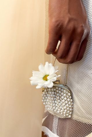 1930s White Bead Coin Purse Selected By Orange Juice Only