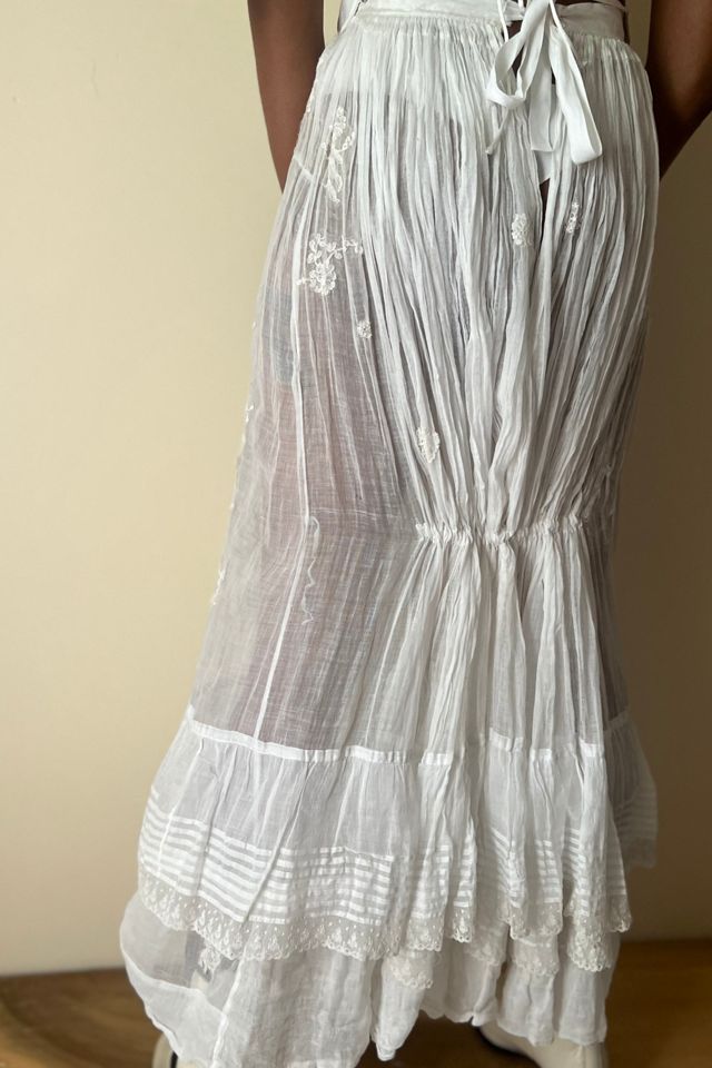 Edwardian Gauze and Lace Skirt Selected By orange juice only. #2