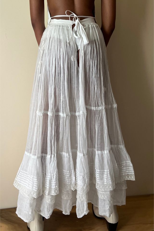 Edwardian Gauze and Lace Skirt Selected By orange juice only. #3