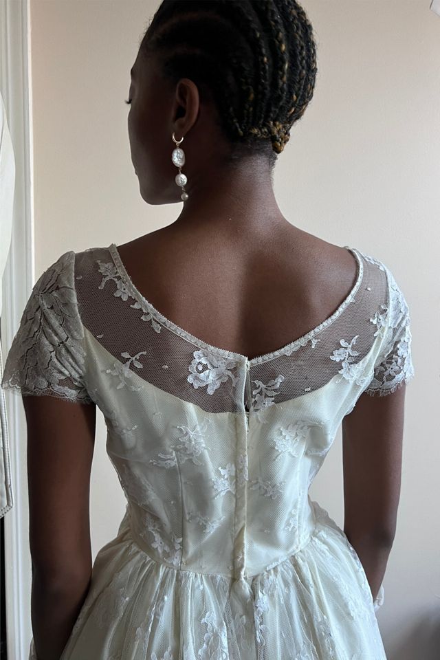 1960s Bow Front Wedding Dress Selected By Orange Juice Only #1
