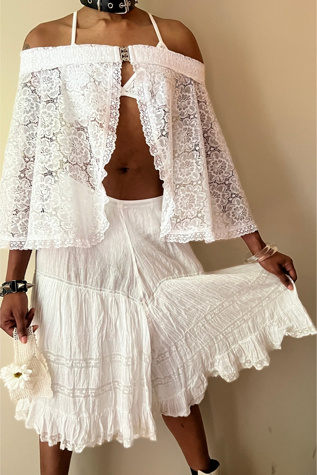 Edwardian Tiered Lace Bloomers Selected By orange juice only.