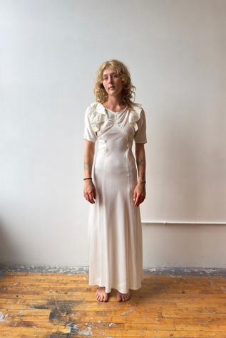1930s Bias Cut Wedding Dress Selected by Messy Jessy Vintage
