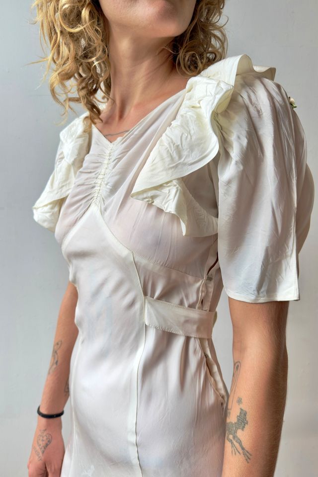 1930s Bias Cut Wedding Dress Selected by Messy Jessy Vintage #2