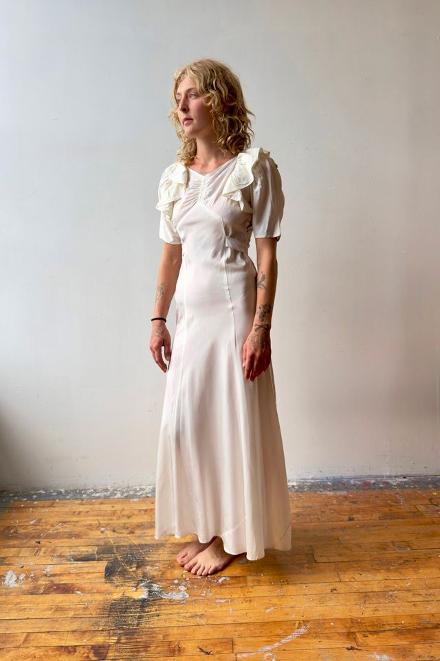 1930s Bias Cut Wedding Dress Selected by Messy Jessy Vintage #3