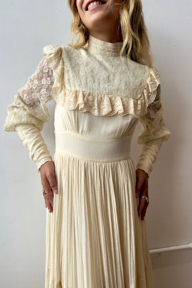 1970s Gunne Sax Full Sweep Backyard Wedding Dress Selected by Messy Jessy Vintage #1
