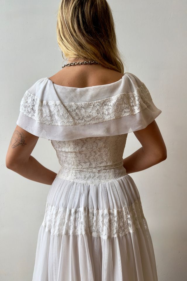 1950s Sweetheart Lace Romantic Bridal Dress Selected by Messy Jessy Vintage #2
