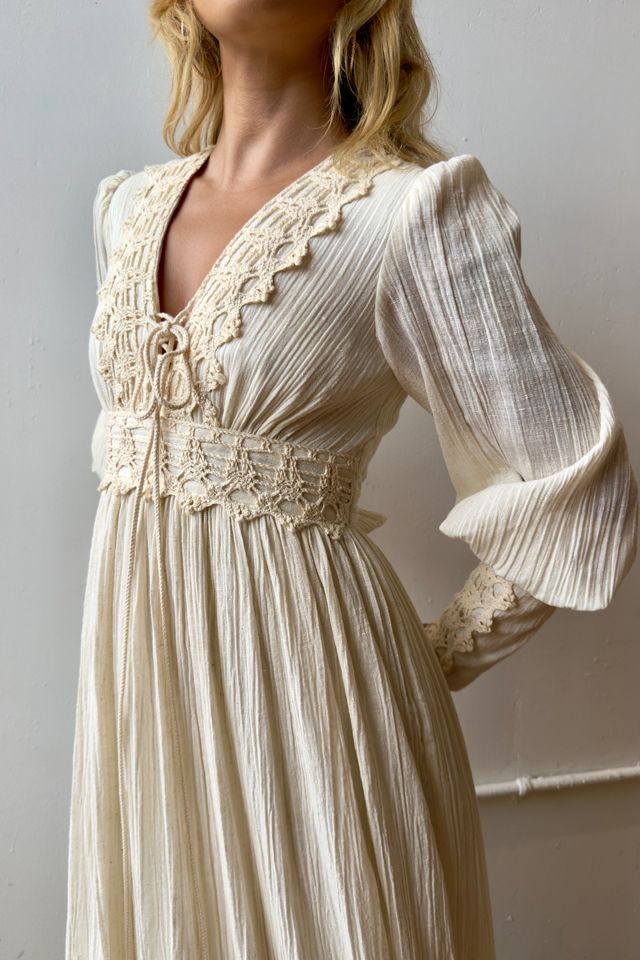 1970s Empire Waist Gunne Sax Wedding Dress Selected by Messy Jessy Vintage #1