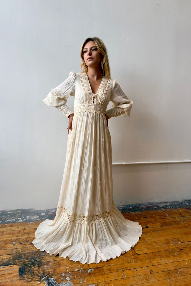 1970s Empire Waist Gunne Sax Wedding Dress Selected by Messy Jessy Vintage #2