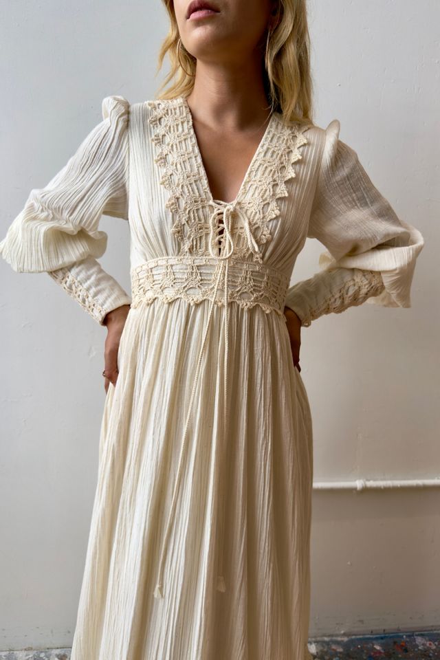 1970s Empire Waist Gunne Sax Wedding Dress Selected by Messy Jessy Vintage #3