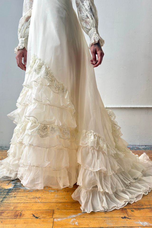 1970s Victorian Inspired Wedding Gown Selected by Messy Jessy Vintage #3
