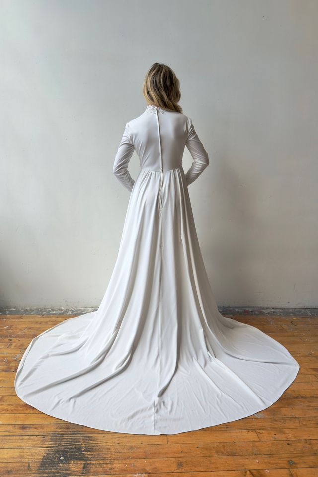 1970s  Romantic Wedding Gown Selected by Messy Jessy Vintage #3