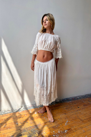 1910s Edwardian Reworked Cotton Set Selected by Messy Jessy Vintage