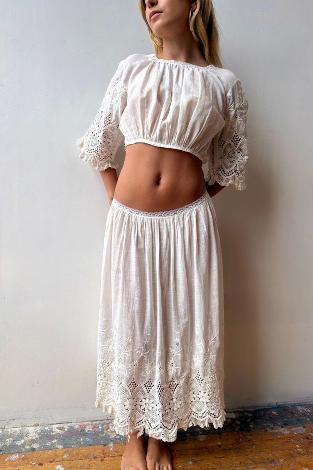 1910s Edwardian Reworked Cotton Set Selected by Messy Jessy Vintage #1