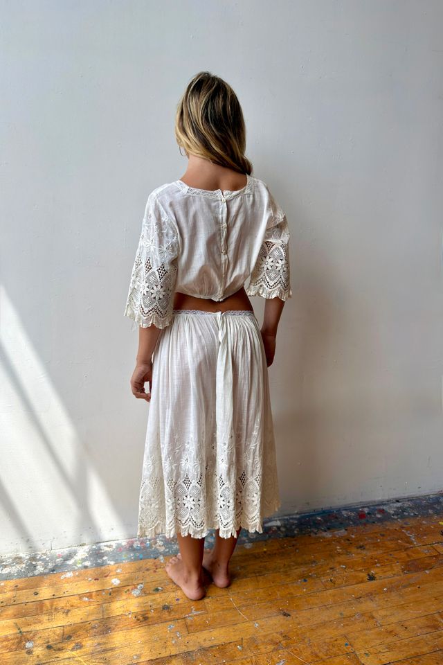 1910s Edwardian Reworked Cotton Set Selected by Messy Jessy Vintage #3