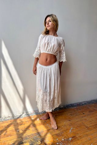 1910s Edwardian Reworked Cotton Set Selected by Messy Jessy Vintage