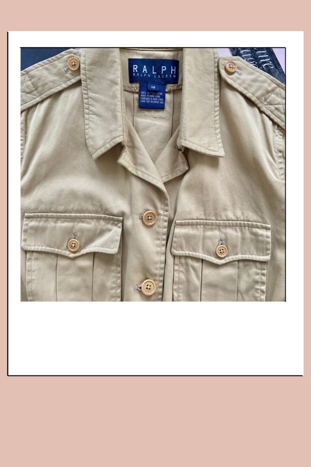 1990s Ralph Lauren RALPH Short Sleeve Belted Safari Shirt Jacket Selected by A Stylish Life #2
