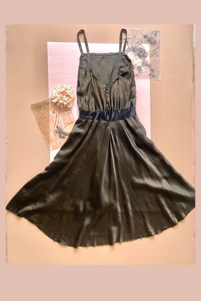 1920s Silk Charmeuse Flared Skirted Dress Selected by A Stylish Life #1