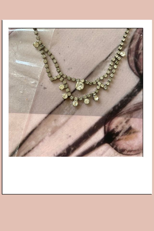 1960s Albert Weiss Faceted Tiered Rhinestone Necklace Selected by A Stylish Life #1