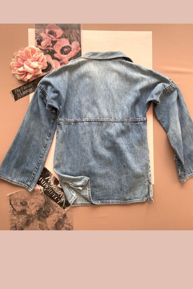 1970s Denim Collared Pullover Shirt Selected by A Stylish Life #1