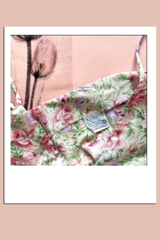 Kathryn 1990s Cabbage Floral Print Half Slip Selected by A Stylish Life #3