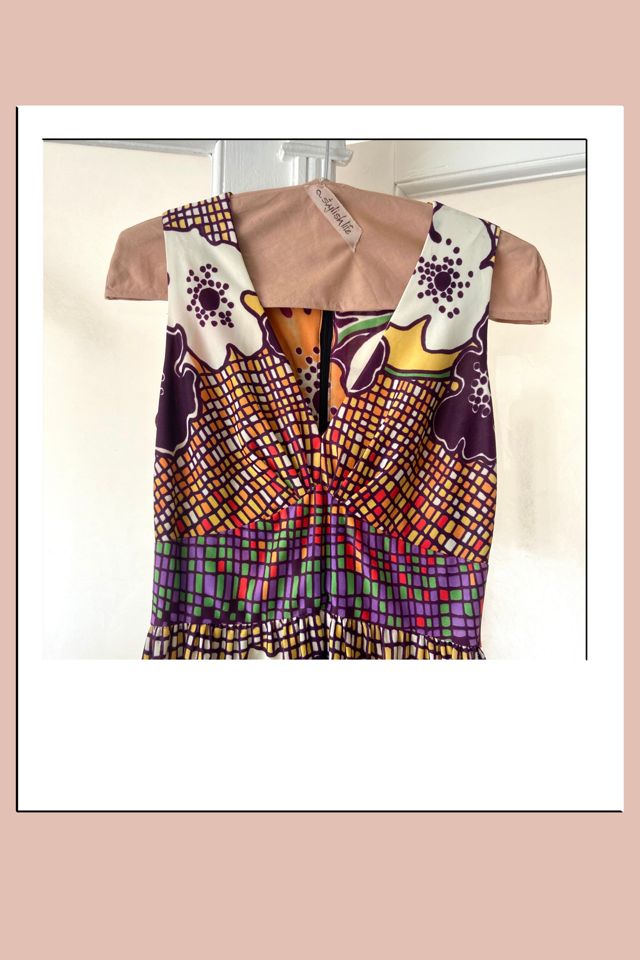 1960sLord and Taylor  Graphic Pop Floral Sleeveless Maxi Dress Selected by A Stylish Life #2