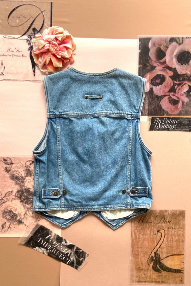 Liz Wear 1980s Denim 4 pocket Vest Selected by A Stylish Life #1
