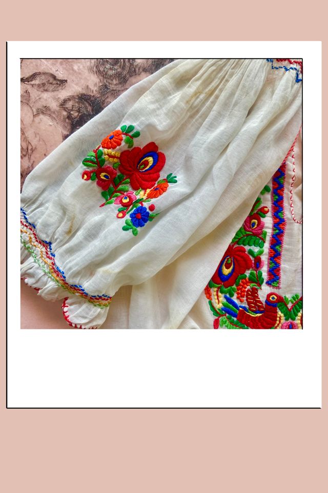 1930s Hungarian Embroidered Floral Peasant Top Selected  by A Stylish Life #2