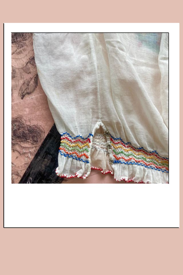 1930s Hungarian Embroidered Floral Peasant Top Selected  by A Stylish Life #3