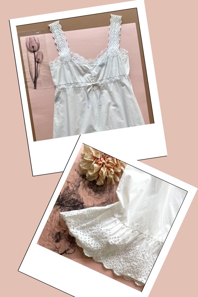 2000s Ralph Lauren Blue Label White Eyelet  Pinafore Dress Selected by A Stylish Life #3
