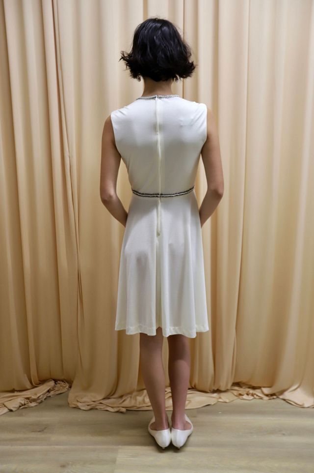 1960s Jack Bryan Empire Waist Beaded Mini Dress Selected by Allegra Vintij #2