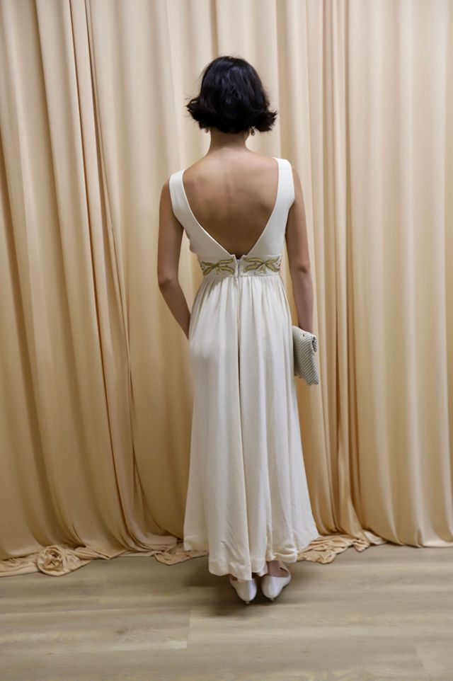 1960s Palazzo Crepe Jumpsuit Selected by Allegra Vintij #2