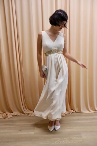 1960s Palazzo Crepe Jumpsuit Selected by Allegra Vintij