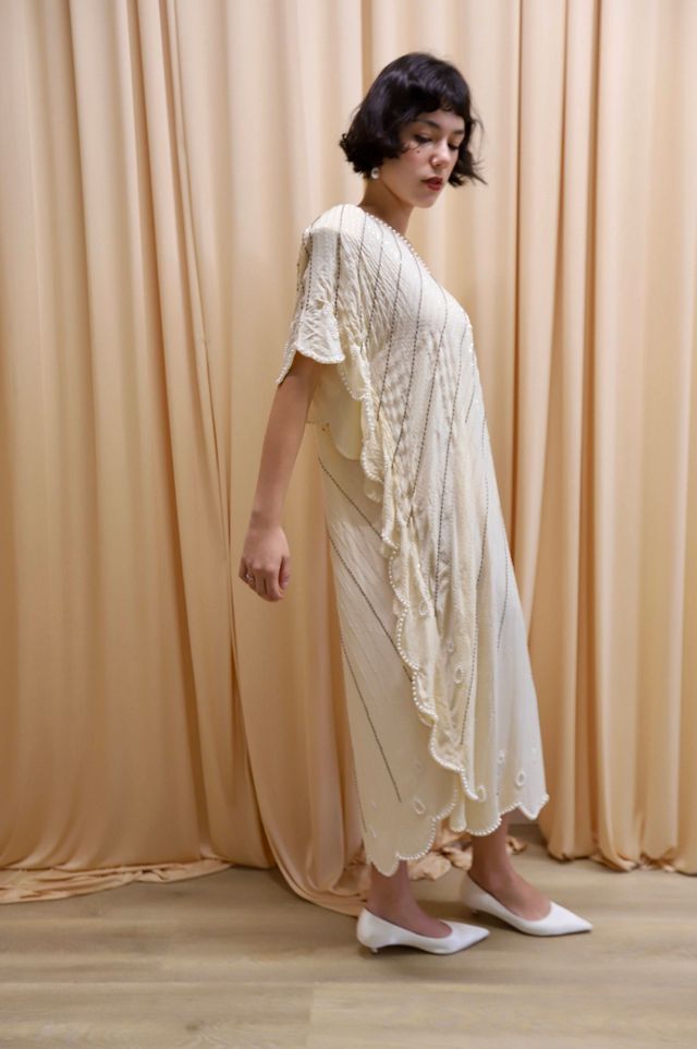 1980s Silk Beaded Caftan Selected by Allegra Vintij #1