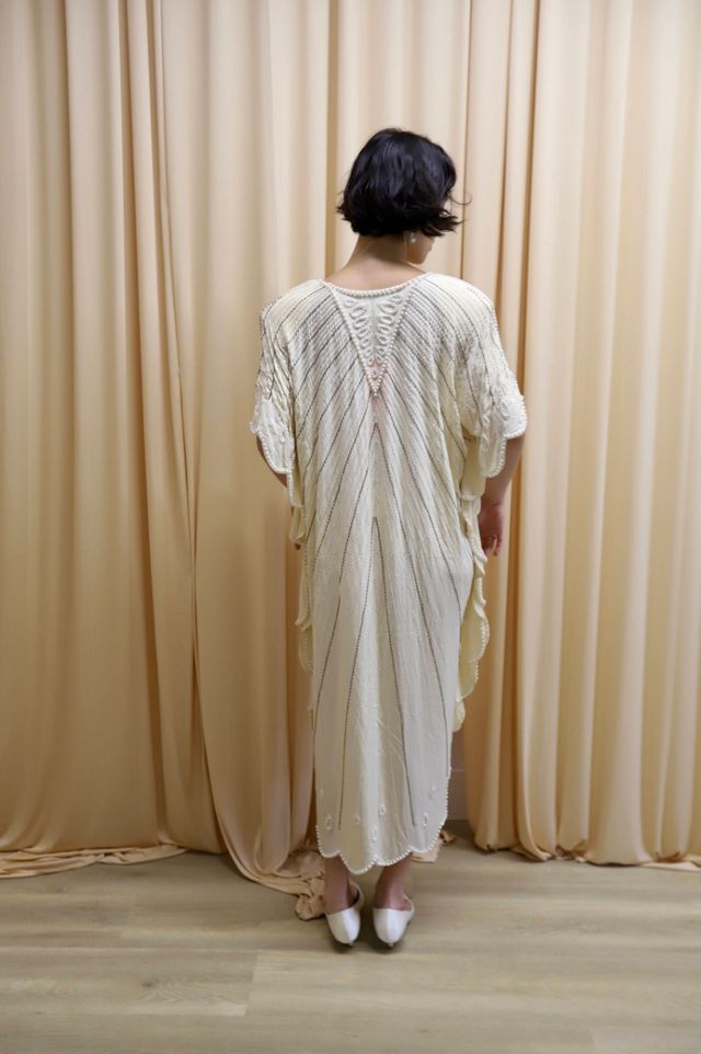1980s Silk Beaded Caftan Selected by Allegra Vintij #2