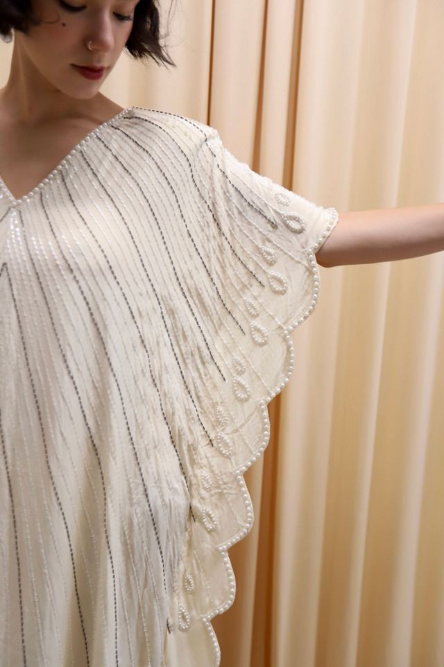 1980s Silk Beaded Caftan Selected by Allegra Vintij #3