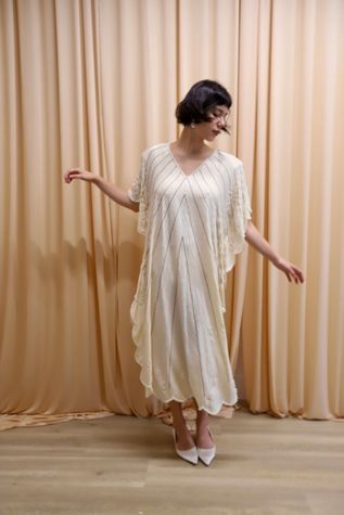 1980s Silk Beaded Caftan Selected by Allegra Vintij