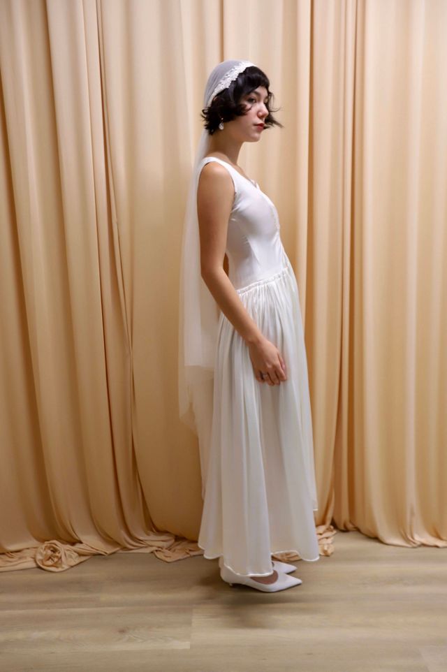 1940s Sleeveless Liquid Satin Dress Selected by Allegra Vintij #1