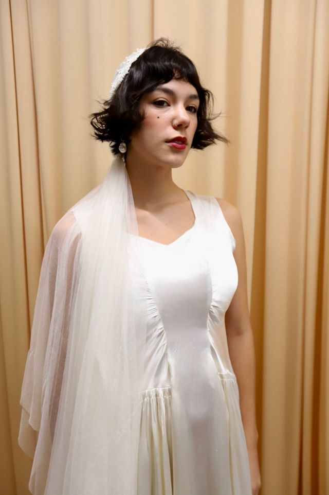 1940s Sleeveless Liquid Satin Dress Selected by Allegra Vintij #3