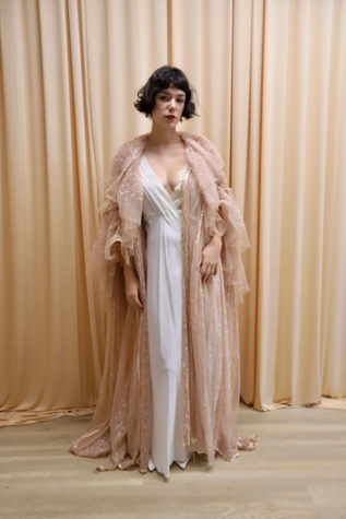 Upcycled Lace Cape with Beaded Fringe Selected by Allegra Vintij