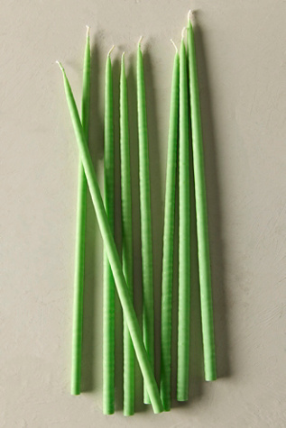 British Colour Standard Thin Taper Candles Set