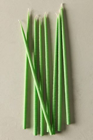 British Colour Standard Thin Taper Candles Set