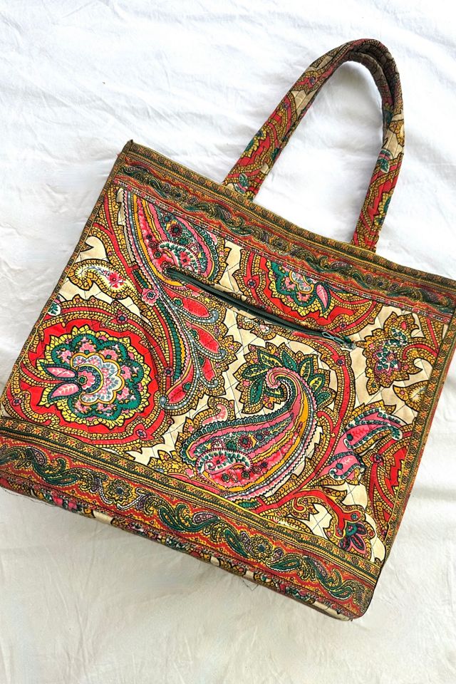 Vintage 1960s Paisley Quilted Tote Selected by Grievous Angel Vintage #1