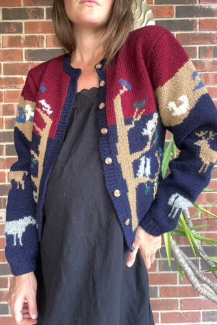 Vintage 1990s Scenic Knit Cardigan Selected by Grievous Angle Vintage