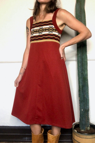 Vintage 1960s Southwestern Midi Dress Selected by Grievous Angel Vintage