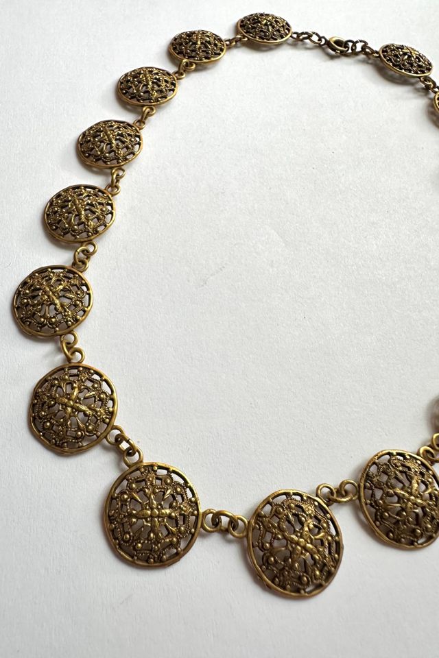 Vintage Gold Tone Mini Medallion Choker Selected by Grievous Angel Vintage #1