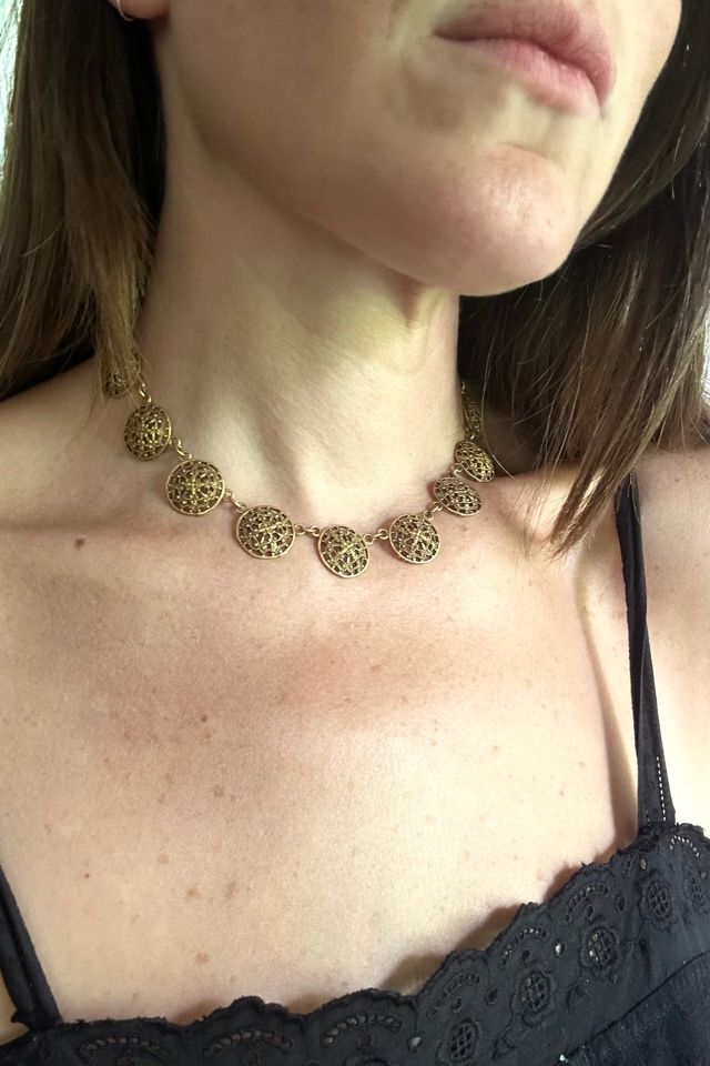 Vintage Gold Tone Mini Medallion Choker Selected by Grievous Angel Vintage #2