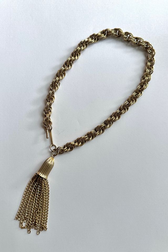 Vintage Gold Tone Tassel Choker Selected by Grievous Angel Vintage #1