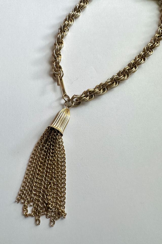 Vintage Gold Tone Tassel Choker Selected by Grievous Angel Vintage #2